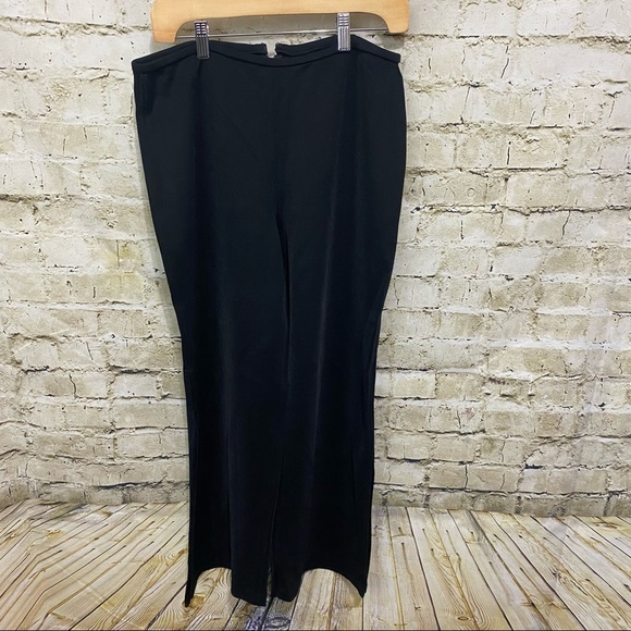 Tadashi Black Back Zip Wide Leg Dress Formal Pants - Picture 1 of 5